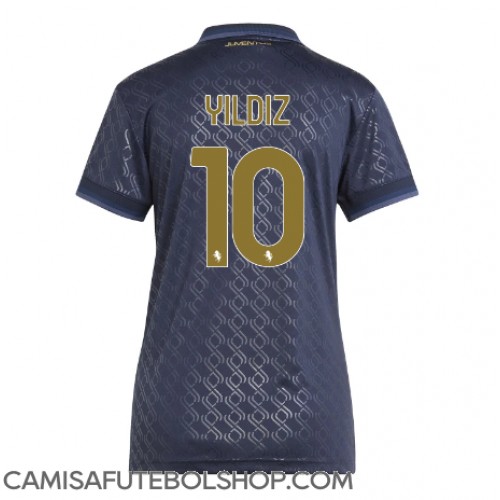 Camisa de time de futebol Juventus Kenan Yildiz #10 Replicas 3º Equipamento Feminina 2024-25 Manga Curta